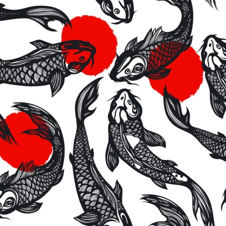 Πινακας σε καμβά KOI CARP FISH SPOTS - Ψαρια - Ζωα της θαλασσας Sticky 5
