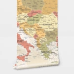 Αυτοκόλλητη Ταπετσαρία τοίχου VINTAGE EUROPE MAP