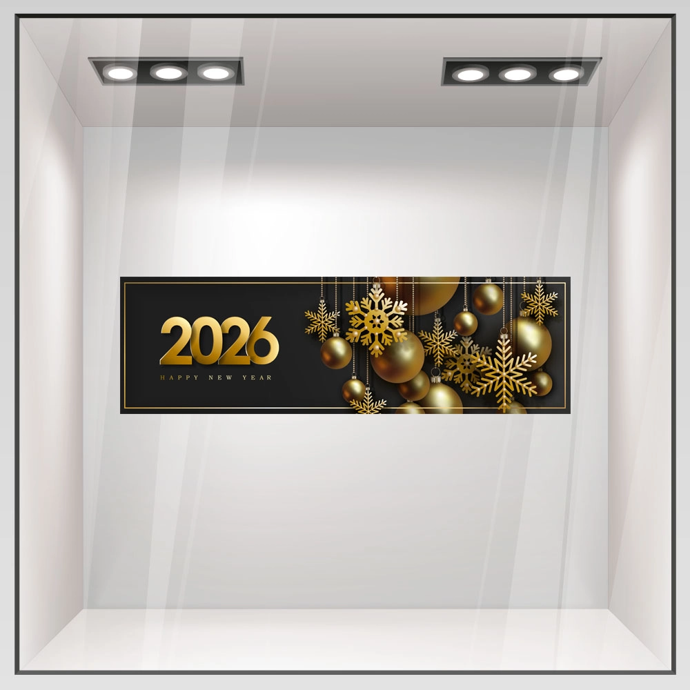 Χριστουγεννιάτικο αυτοκόλλητο HAPPY NEW YEAR 2026