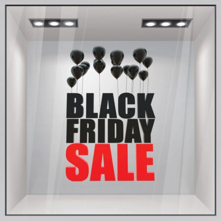 Αυτοκολλητο Εκπτωσεων BLACK FRIDAY BALLOONS - Black Friday