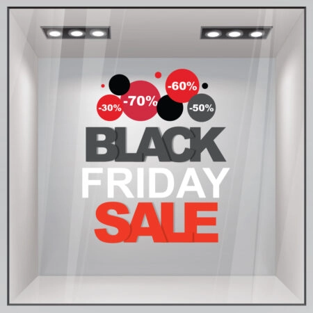 Αυτοκολλητο Εκπτωσεων BLACK FRIDAY CIRCLES - Black Friday