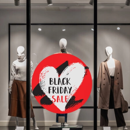 Αυτοκολλητο Εκπτωσεων BLACK FRIDAY HEART - Black Friday Sticky 2