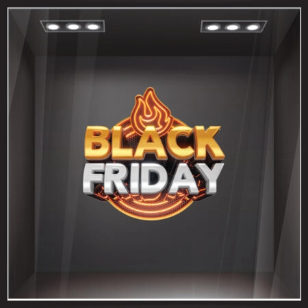 Αυτοκολλητο Εκπτωσεων BLACK FRIDAY HEAT - Black Friday