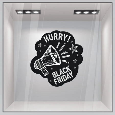Αυτοκολλητο Εκπτωσεων BLACK FRIDAY HURRY - Black Friday