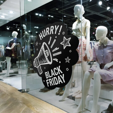 Αυτοκολλητο Εκπτωσεων BLACK FRIDAY HURRY - Black Friday Sticky 1