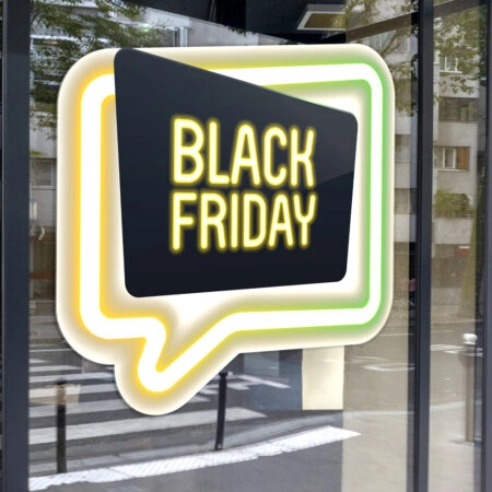 Αυτοκολλητο Εκπτωσεων BLACK FRIDAY NEON 1 - Black Friday Sticky 2