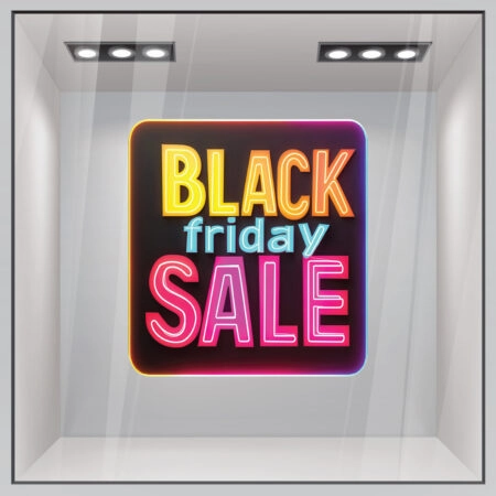 Αυτοκολλητο Εκπτωσεων BLACK FRIDAY NEON BOX - Black Friday