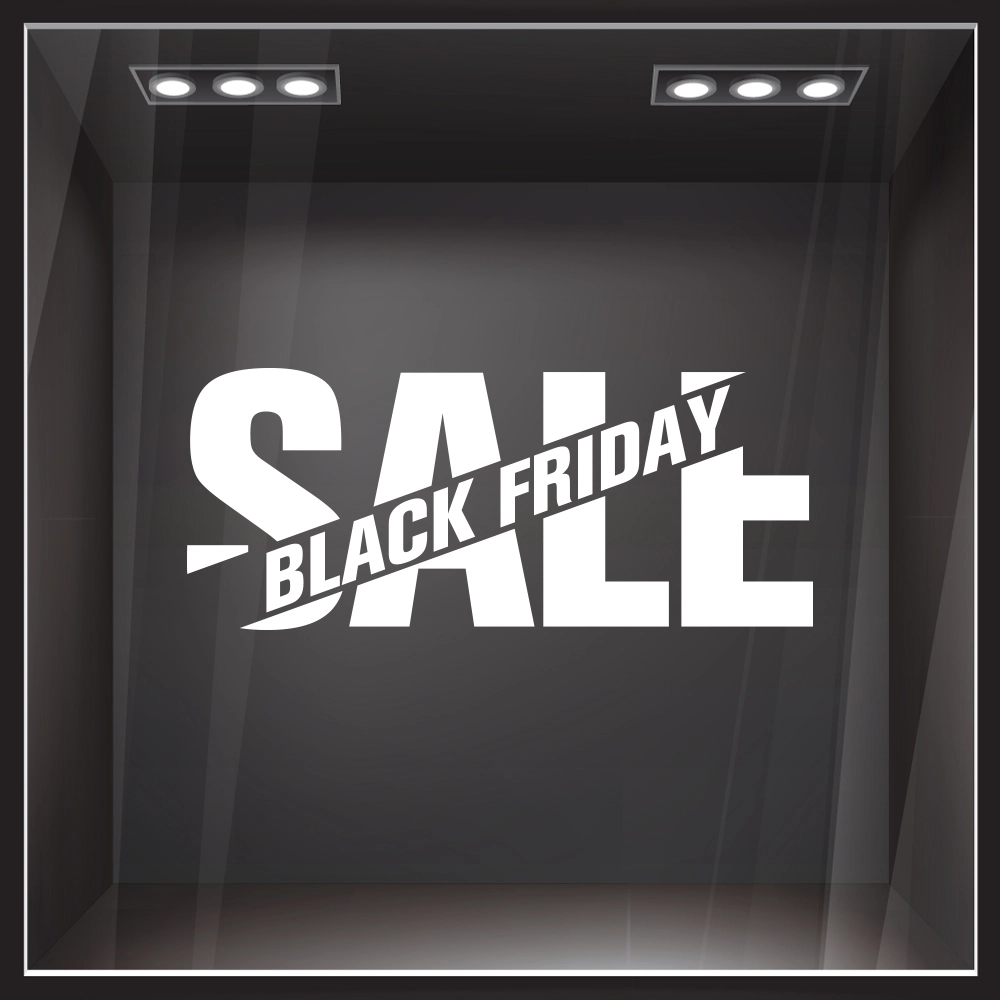 Αυτοκολλητο Εκπτωσεων BLACK FRIDAY STRIPE