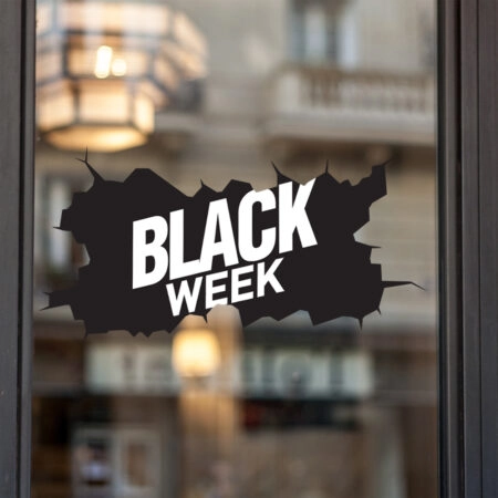 Αυτοκολλητο Εκπτωσεων BLACK WEEK BREAK - Black Friday Sticky 1