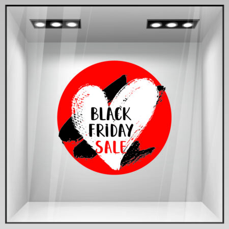 Αυτοκολλητο Εκπτωσεων BLACK FRIDAY HEART - Black Friday