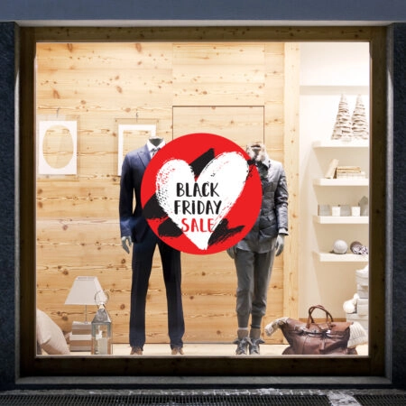 Αυτοκολλητο Εκπτωσεων BLACK FRIDAY HEART - Black Friday Sticky 1