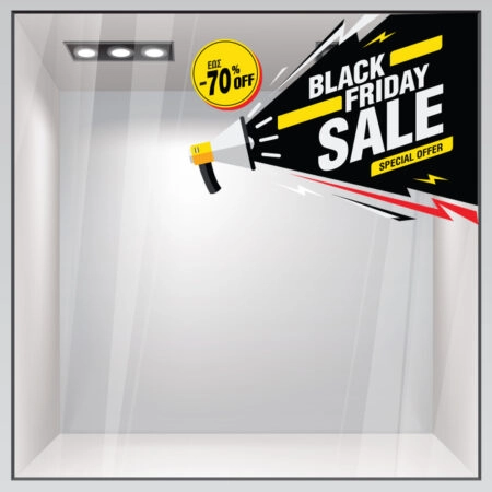 Αυτοκολλητο Εκπτωσεων BLACK FRIDAY LOUD - Black Friday