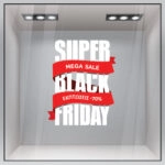 Αυτοκολλητο Εκπτωσεων BLACK FRIDAY SUPER