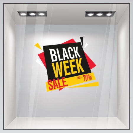 Αυτοκολλητο Εκπτωσεων BLACK FRIDAY WEEK 2 - Black Friday