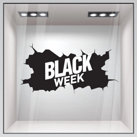 Αυτοκολλητο Εκπτωσεων BLACK WEEK BREAK - Black Friday