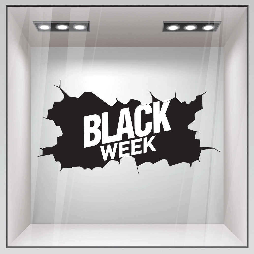 Αυτοκολλητο Εκπτωσεων BLACK WEEK BREAK