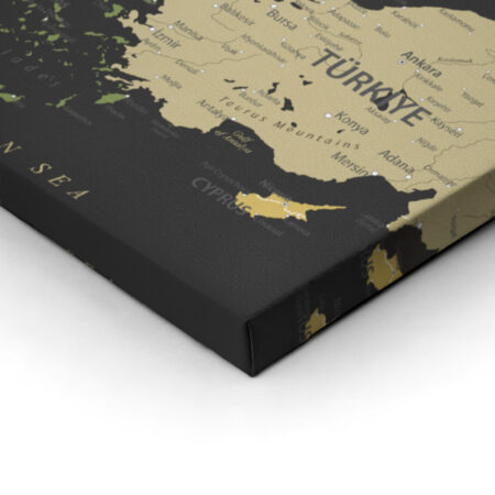 Πίνακας Τετράγωνος GREEN YELLOW GOLD EUROPE MAP - Χαρτες Sticky 2