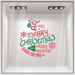 Χριστουγεννιάτικο αυτοκόλλητο HAPPY HOLIDAYS