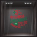 Χριστουγεννιάτικο αυτοκόλλητο HAPPY HOLIDAYS