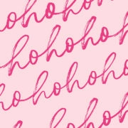 Πινακας σε καμβά HO HO HO PINK CHRISTMAS - Χριστουγεννιάτικοι Πίνακες Sticky 5