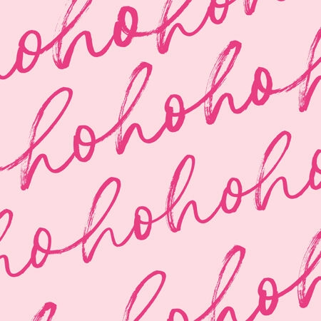 Πινακας σε καμβά HO HO HO PINK CHRISTMAS - Χριστουγεννιάτικοι Πίνακες Sticky 5