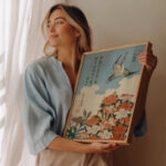 Πινακας σε καμβά HOKUSAI - COUCOU ET AZALEES
