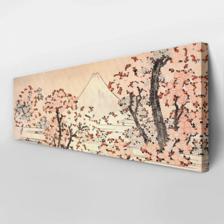 Πίνακας Πανοραμικός σε καμβά HOKUSAI - MOUNT FUJI BEHIND CHERRY TREES - Hokusai Katsushika Sticky 3
