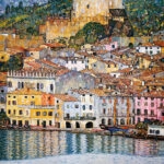 Πίνακας σε καμβά KLIMT - MALCESINE LAKE GARDA