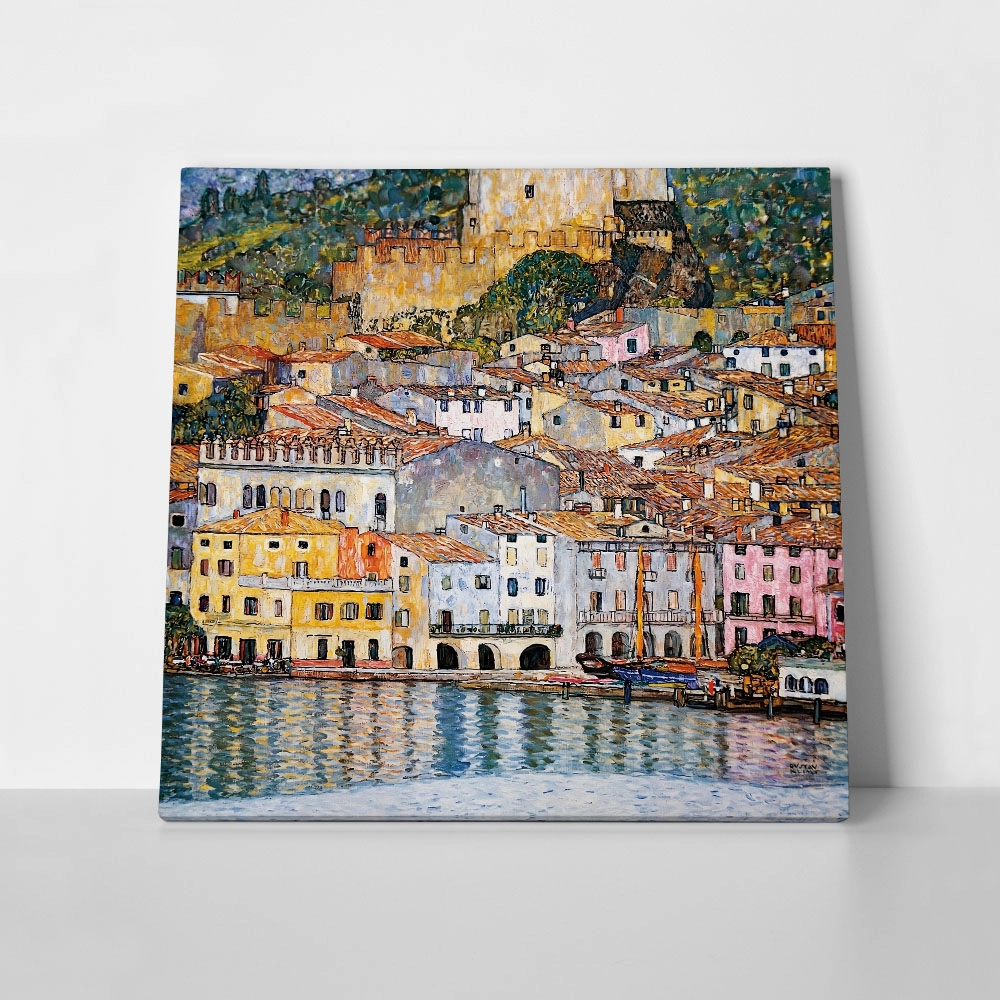 Πίνακας σε καμβά KLIMT - MALCESINE LAKE GARDA