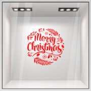 Χριστουγεννιάτικο αυτοκόλλητο MERRY CHRISTMAS 6 - Χριστουγεννιάτικη βιτρίνα