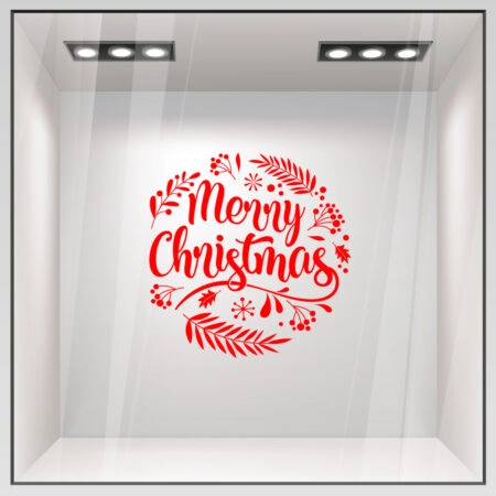 Χριστουγεννιάτικο αυτοκόλλητο MERRY CHRISTMAS 6 - Χριστουγεννιάτικη βιτρίνα