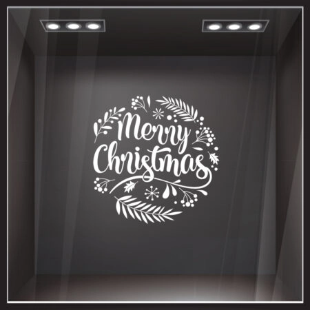 Χριστουγεννιάτικο αυτοκόλλητο MERRY CHRISTMAS 6 - Χριστουγεννιάτικη βιτρίνα Sticky 1