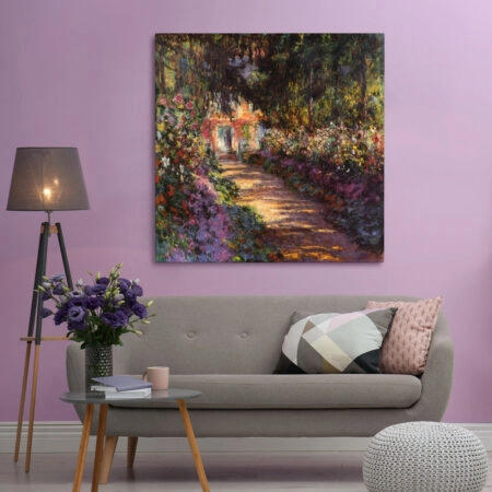 Πίνακας σε καμβά MONET - A PATHWAY IN MONET'S GARDEN GIVERNY - Monet Claude Sticky 5