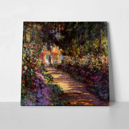 Πίνακας σε καμβά MONET - A PATHWAY IN MONET'S GARDEN GIVERNY - Monet Claude Sticky 2