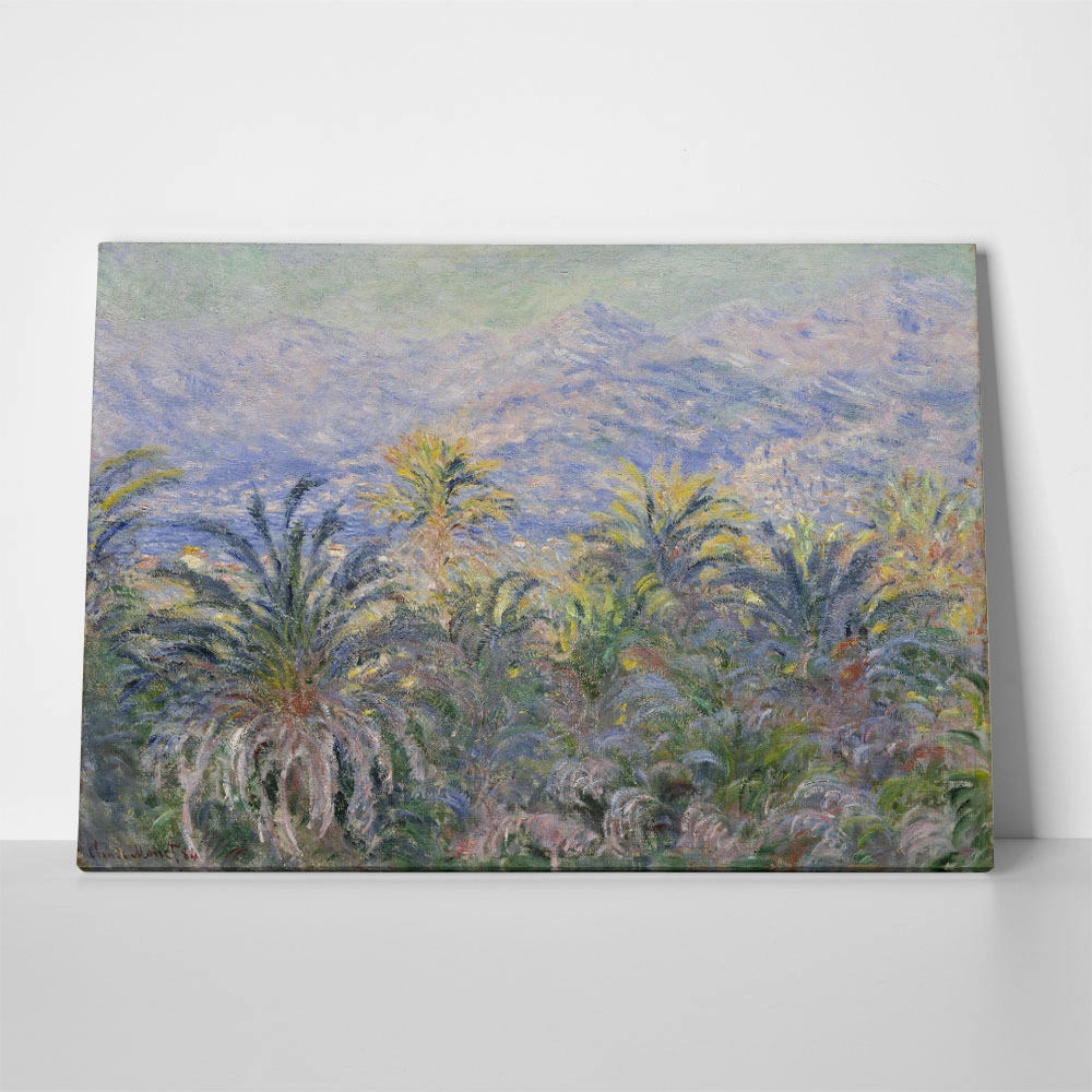 Πινακας σε καμβά MONET - PALM TREES AT BORDIGHERA