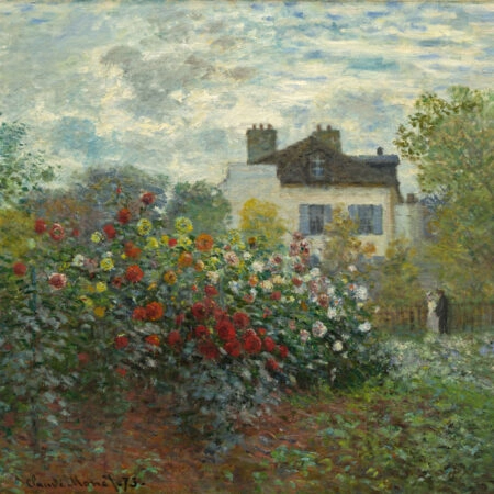 Πινακας σε καμβά MONET - THE ARTIST'S GARDEN IN ARGENTEUIL - Monet Claude Sticky 6