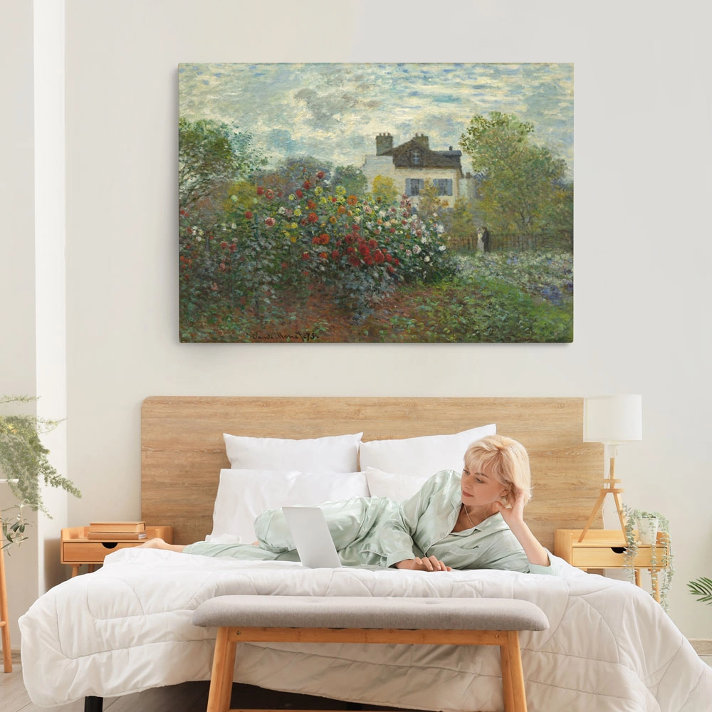 OUTLET Πινακας σε καμβά MONET - THE ARTIST'S GARDEN IN ARGENTEUIL 140cm x 100cm