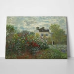 OUTLET Πινακας σε καμβά MONET - THE ARTIST'S GARDEN IN ARGENTEUIL 140cm x 100cm