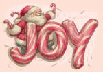 Πινακας σε καμβά PINK CHRISTMAS JOY