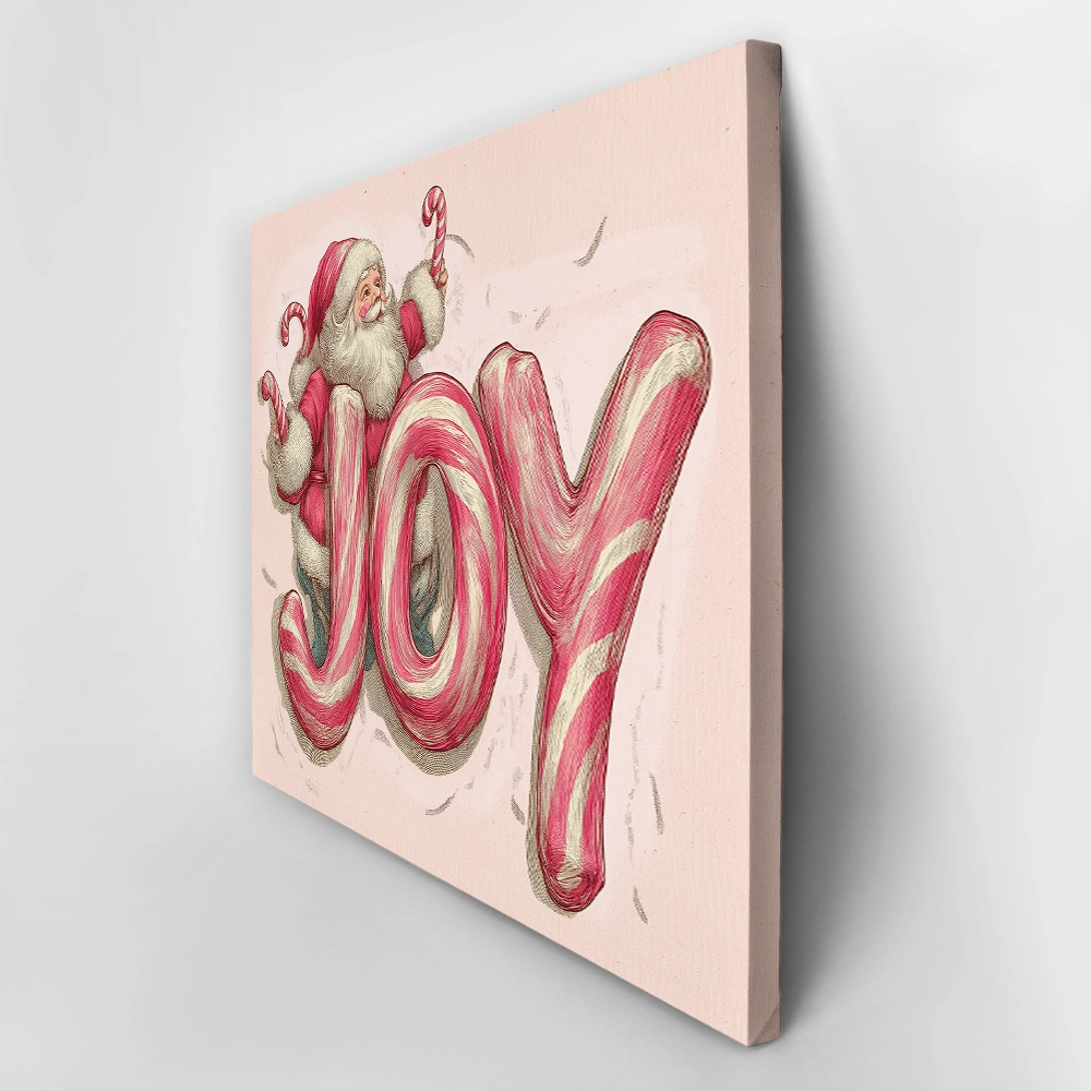 Πινακας σε καμβά PINK CHRISTMAS JOY