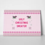 Πινακας σε καμβά PINK CHRISTMAS UGLY SWEATER