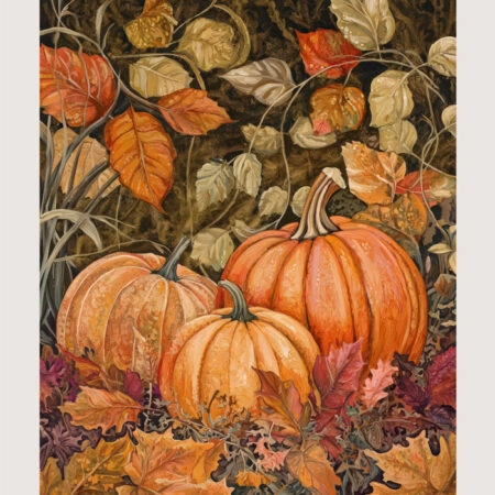Πινακας σε καμβά WILLIAM MORRIS - PUMPKINS AUTUMN - William Morris Sticky 5