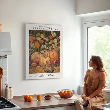 Πινακας σε καμβά WILLIAM MORRIS - PUMPKINS AUTUMN - William Morris