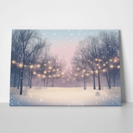 Πινακας σε καμβά WINTER LIGHTS - Χριστουγεννιάτικοι Πίνακες Sticky 1