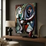 Πινακας σε καμβά PICASSO - GIRL BEFORE A MIRROR