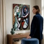 Πινακας σε καμβά PICASSO - GIRL BEFORE A MIRROR