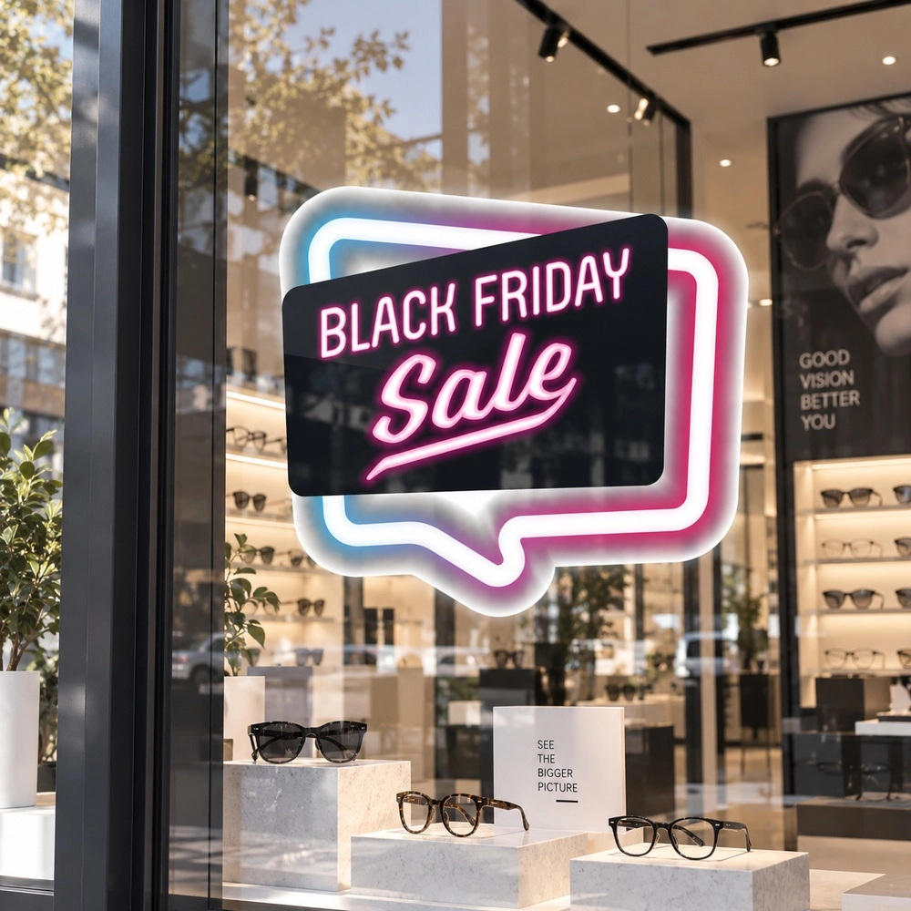 Αυτοκολλητο Εκπτωσεων BLACK FRIDAY NEON 2
