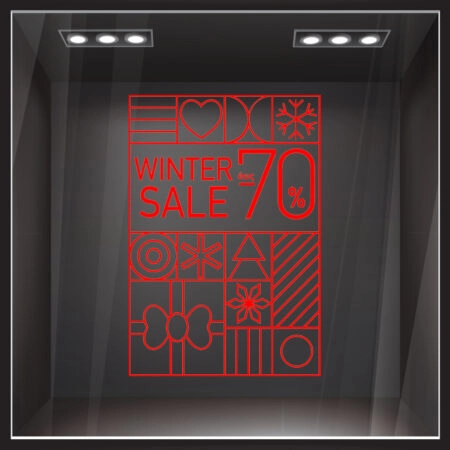 Αυτοκoλλητο Εκπτωσεων MINIMAL WINTER SALE - Αυτοκόλλητα εκπτώσεων Sticky 2