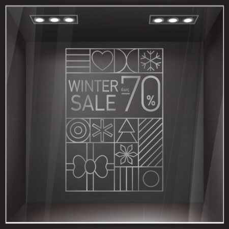 Αυτοκoλλητο Εκπτωσεων MINIMAL WINTER SALE - Αυτοκόλλητα εκπτώσεων Sticky 4