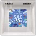 Αυτοκoλλητο Εκπτωσεων WINTER SALE BLUE